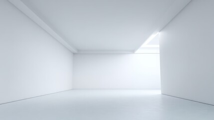 Wall Mural - Bright and Spacious Empty Room with Clean White Walls and Floor