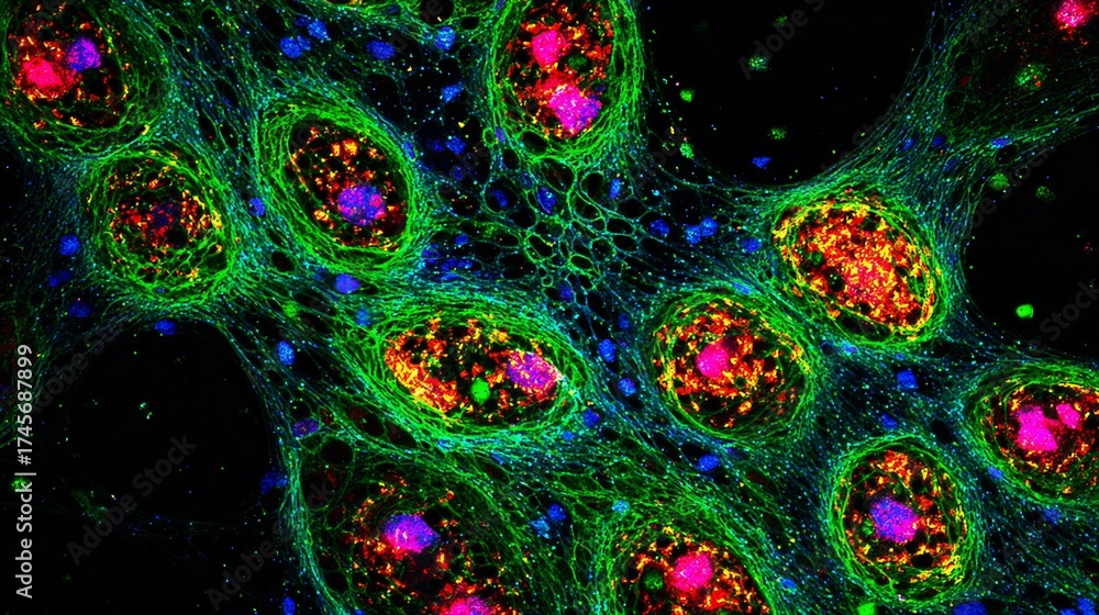 Photo Stock Ultra high resolution microscopy of nasopharyngeal ...