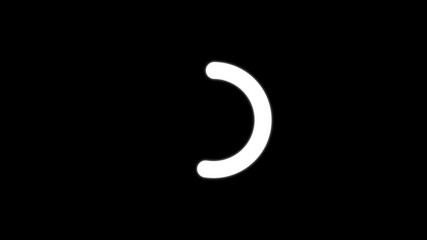 Computer loading soft icon, Circle Loading Animation black Screen, Rippling circles spinner progress on transparent background.