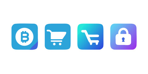 set of buttons for web vector