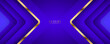 © Arroyan Art - 3D purple luxury abstract background overlap layer on dark space with golden arrow lines effect decoration. Modern graphic design element cutout style concept for web, flyer, card, or brochure cover