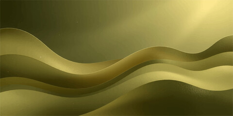 Wall Mural - Abstract yellow wave vector background with flowing curves and modern design