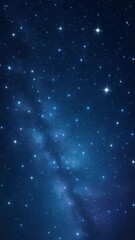 Wall Mural - A mesmerizing, wide-angle video still of a starry night sky, showcasing countless twinkling stars against a deep blue backdrop, evoking wonder and serenity. Live mobile wallpaper.