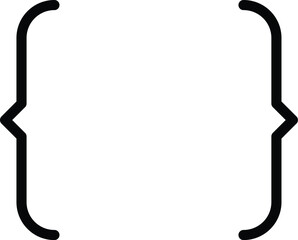 Vector art of curly bracket icon braces symbol sign