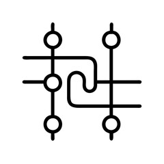 Vector art of quantum entanglement icon symbol of physics, science, connection, and technology vector illustration