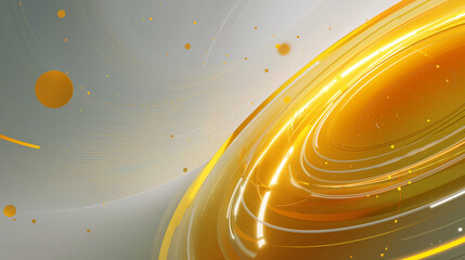 Wall Mural - Abstract Flowing Energy: A vibrant, glowing swirl of energy in warm, golden hues, reminiscent of a dynamic vortex against a neutral backdrop, symbolizing innovation and movement.