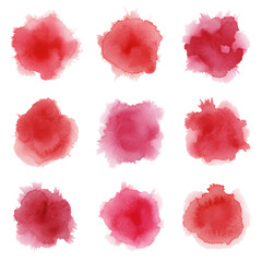 Wall Mural - Abstract watercolor blotches creating a visually compelling pattern on transparent substrate
