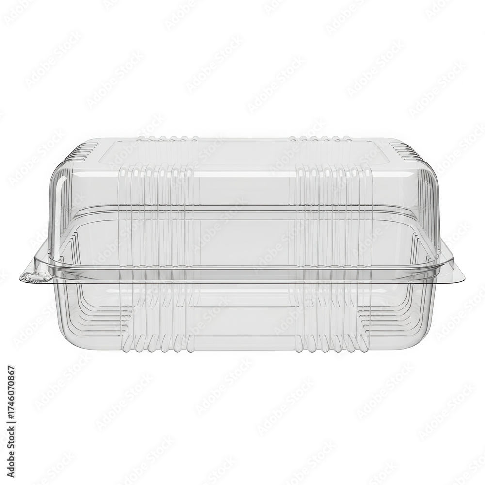 Clear plastic food container with lid for takeout and meal prep ...