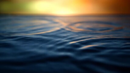 Wall Mural - Hypnotic liquid ripples gently expand across a calm surface towards a blurred abstract light horizon, captured in stunning slow motion background, modern, flowing