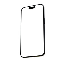 Smartphone mockup slim air black frame, mobile phone air mockup isolated on transparent background, screen empty space, high resolution 8k 4k.