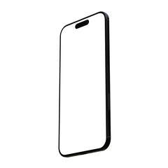 Smartphone mockup slim air black frame, mobile phone air mockup isolated on transparent background, screen empty space, high resolution 8k 4k.