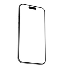 Mobile phone air mockup isolated on transparent background, high resolution 8k 4k, smartphone mockup slim air black frame, screen empty space