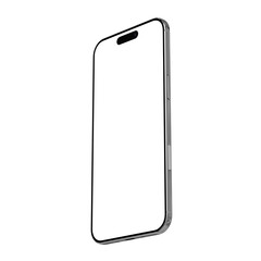 Mobile phone air mockup isolated on transparent background, high resolution 8k 4k, smartphone mockup slim air black frame, screen empty space