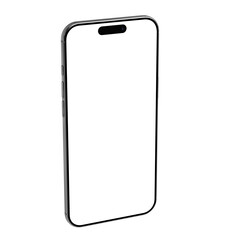 High resolution 8k 4k, screen empty space, smartphone mockup slim air black frame, mobile phone air mockup isolated on transparent background.