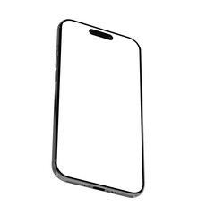 High resolution 8k 4k, screen empty space, smartphone mockup slim air black frame, mobile phone air mockup isolated on transparent background.