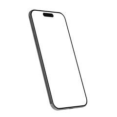 Screen empty space, smartphone mockup slim air black frame, high resolution 8k 4k, mobile phone air mockup isolated on transparent background