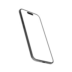 Screen empty space, smartphone mockup slim air black frame, high resolution 8k 4k, mobile phone air mockup isolated on transparent background
