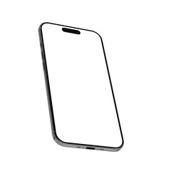 Screen empty space, smartphone mockup slim air black frame, high resolution 8k 4k, mobile phone air mockup isolated on transparent background