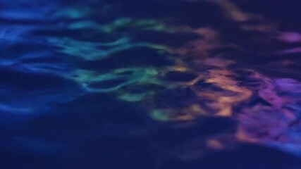 Wall Mural - seamlessly looping video showcasing an abstract reflective liquid surface with distorted light and c