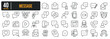 © Abbasy  Kautsar - Set of collection thin line icons related Message, Conversation, Chat. The icon can be used for website, infographic, user interface, app, banner, logo, brochure etc transparent background