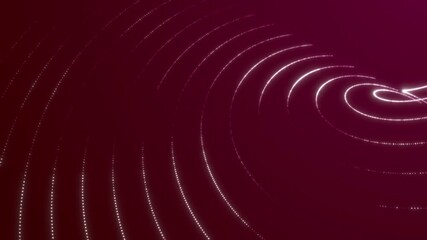 Wall Mural - Motion graphics, sci-fi bg with flow of blue red neon glow lines form digital 3d space. 