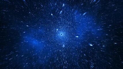 Wall Mural - Fast Particle Starfield Warp Tunnel Effect, a Seamlessly Looping Hyperspace Abstract Background space, pattern, tunneling