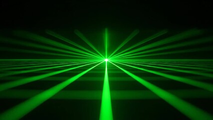 Wall Mural - pulsating laser grid lines expanding and contracting in mesmerizing slow motion against a dark backg