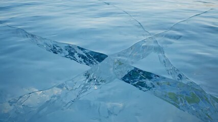 Wall Mural - Seamlessly looping abstract pattern of slowly shifting glacial ice with deep, elegant cracks and subtle movement modern, earth, deep