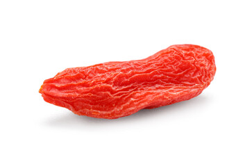 Wall Mural - Red dried goji berry on white background