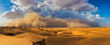 © Abdullah - Desert Storm, Sand Storm in desert of high altitude with cumulonimbus rain clouds Haboob dust storm panorama