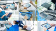© metamorworks - Collage of people using tablets in various situations