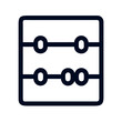 © Guillotine - Abacus icon representing traditional counting and mathematical calculations