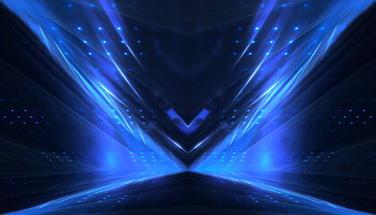 Wall Mural - Abstract futuristic neon background, glow, light reflection.