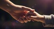 © mlangsen - Adult hand gently holds a child's hand, sun flare creates a warm, supportive bond