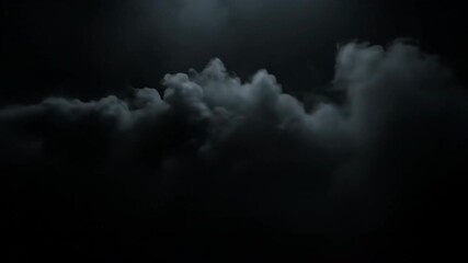 Wall Mural - Seamlessly Looping Video of Dark, Billowing Smoky Fog Drifting Slowly for a Mysterious Abstract Background industrial, fog, mist