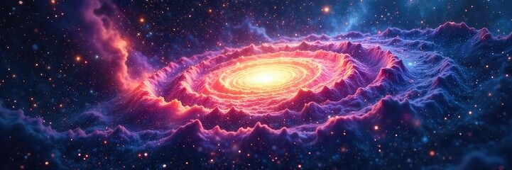 Wall Mural - Vast cosmic swirls of nebulae and starlight, representing the infinite expanse and interconnectedness of the universe, a spiritual journey through the cosmos , mystery, planets