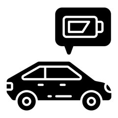 Wall Mural - An icon design of electric car 