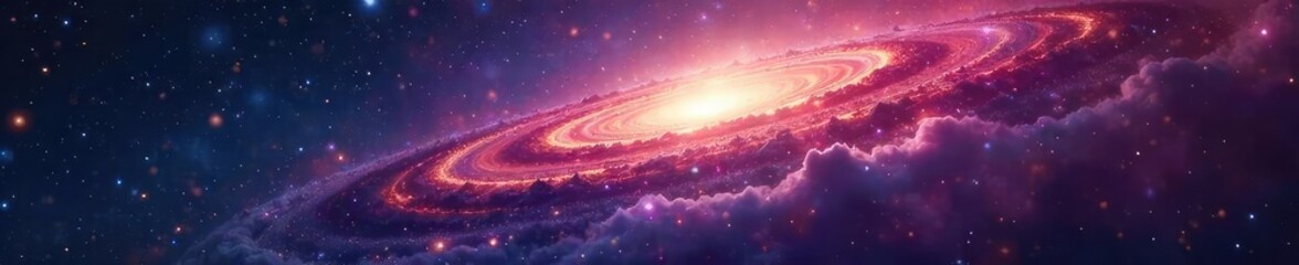 Wall Mural - Vast cosmic expanse, swirling nebulae and distant galaxies illustrating the immense scale and wonder of the universe's mass ,  astronomy,  space,  cosmic rays