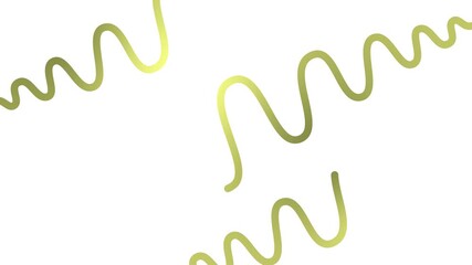 Wall Mural - Animated golden decorative wavy lines is drawn. Linear background. Looped video. Vector illustration isolated on white background.