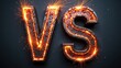 © Giuseppe Cammino - A versus battle background featuring metal rusty VS letters with sparks, suitable for esports, protests, or competitive events