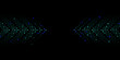 © LariBat - Scattered light points form arrow shapes on black for tech, AI or futuristic innovation themes. Minimal graphic for interface, presentation or digital layout Copy space
