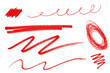 © Dazz - Abstract Red Scribbles and Lines Set. Dynamic hand-drawn red doodle marks, expressive red ink strokes, and versatile red scribble elements for graphic design.