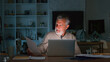 © Monkey Business - Senior Man At Home Working On Laptop And Checking Household Finances At Night