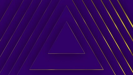 Purple triangle background with golden lines
