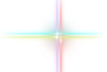 Wall Mural - Neon special flares overlay effect png, sun flares and sun rays, camera lens flare effect, light leaks glowing photo overalay effect, transparent background 