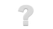 © Jonas - Isolated 3D render of question mark, curiosity and uncertainty in business decision making