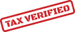 © Mahmud - Grunge textured rubber stamp vector displaying TAX VERIFIED for official approval or compliance confirmation