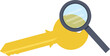 © sebastian - vector illustration key and magnifying glass in keyword concept icon