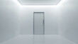 © A2Z AI  - Minimalist white room featuring a closed door, clean lines, and bright lighting, creating a sense of simplicity and possibility.