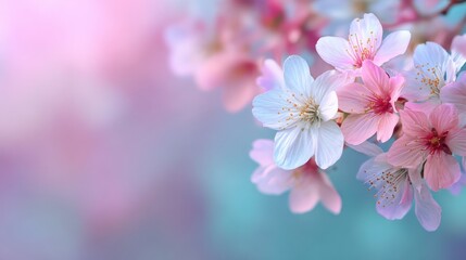 Wall Mural - Soft and Beautiful Abstract Background with Blurry Flower Blooms